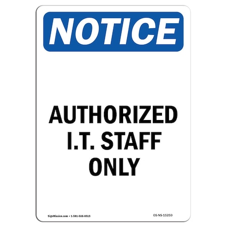 OSHA Notice, 12 Height, 18 Width, Rigid Plastic